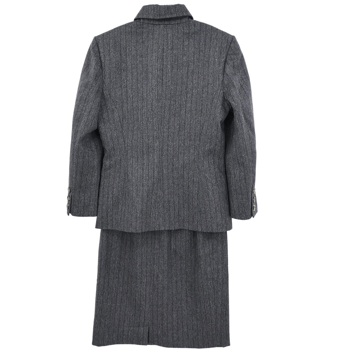 Celine Setup Suit Jacket Skirt Gray #38