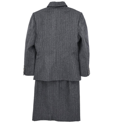 Celine Setup Suit Jacket Skirt Gray #38