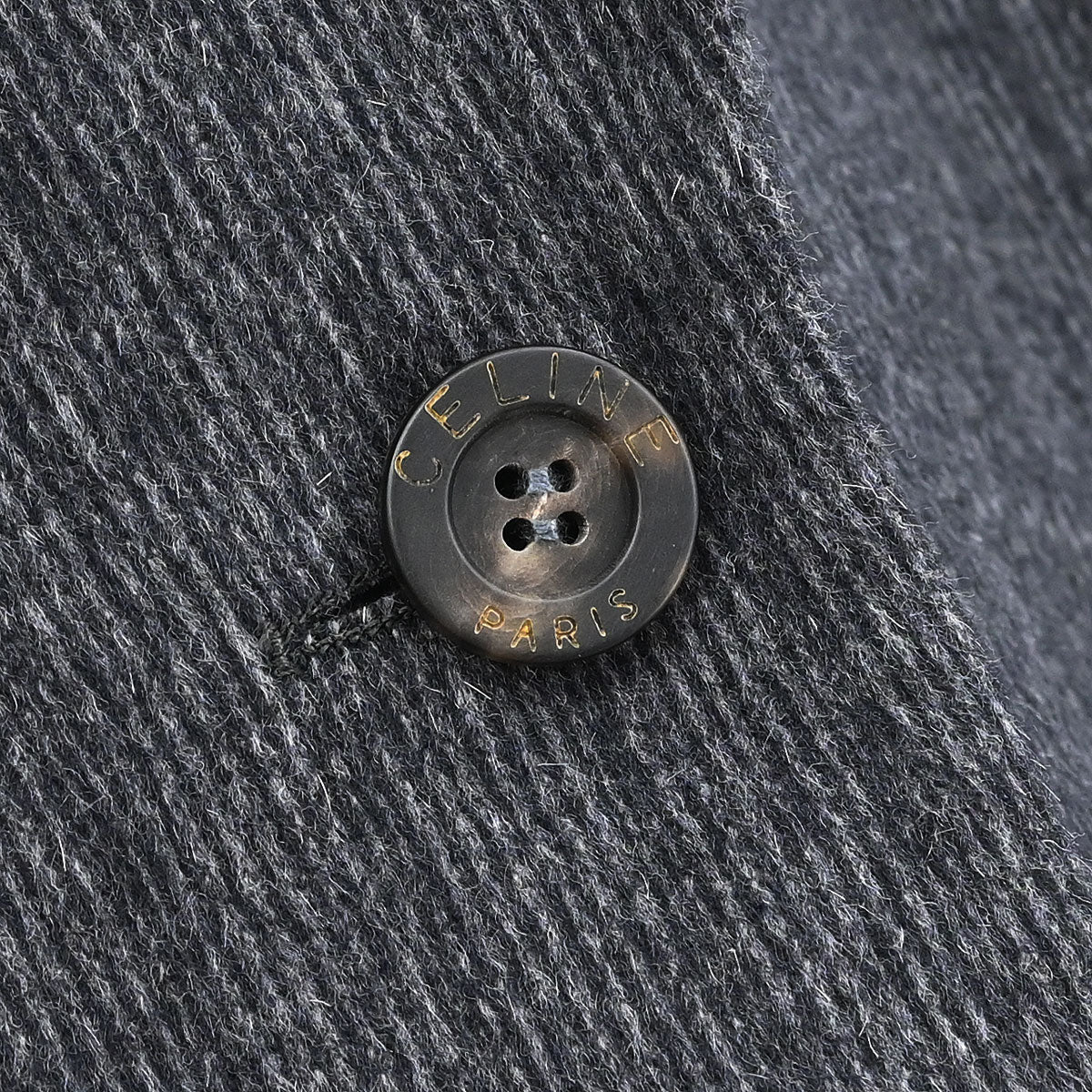 Celine Setup Suit Jacket Skirt Gray #38