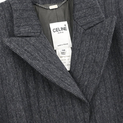 Celine Setup Suit Jacket Skirt Gray #38