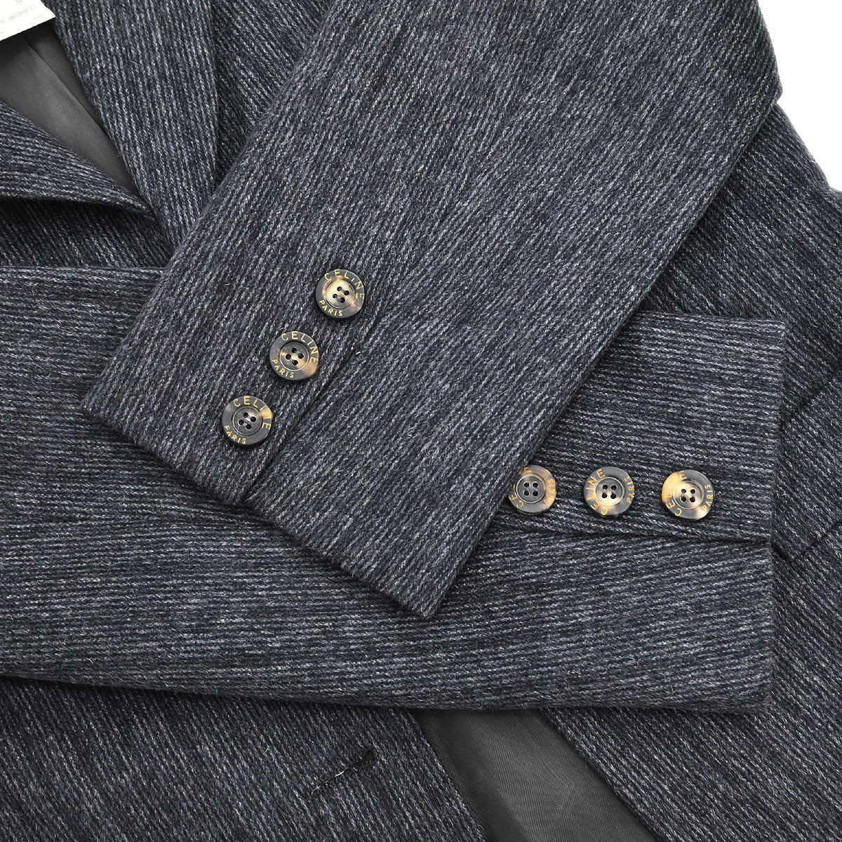 Celine Setup Suit Jacket Skirt Gray #38