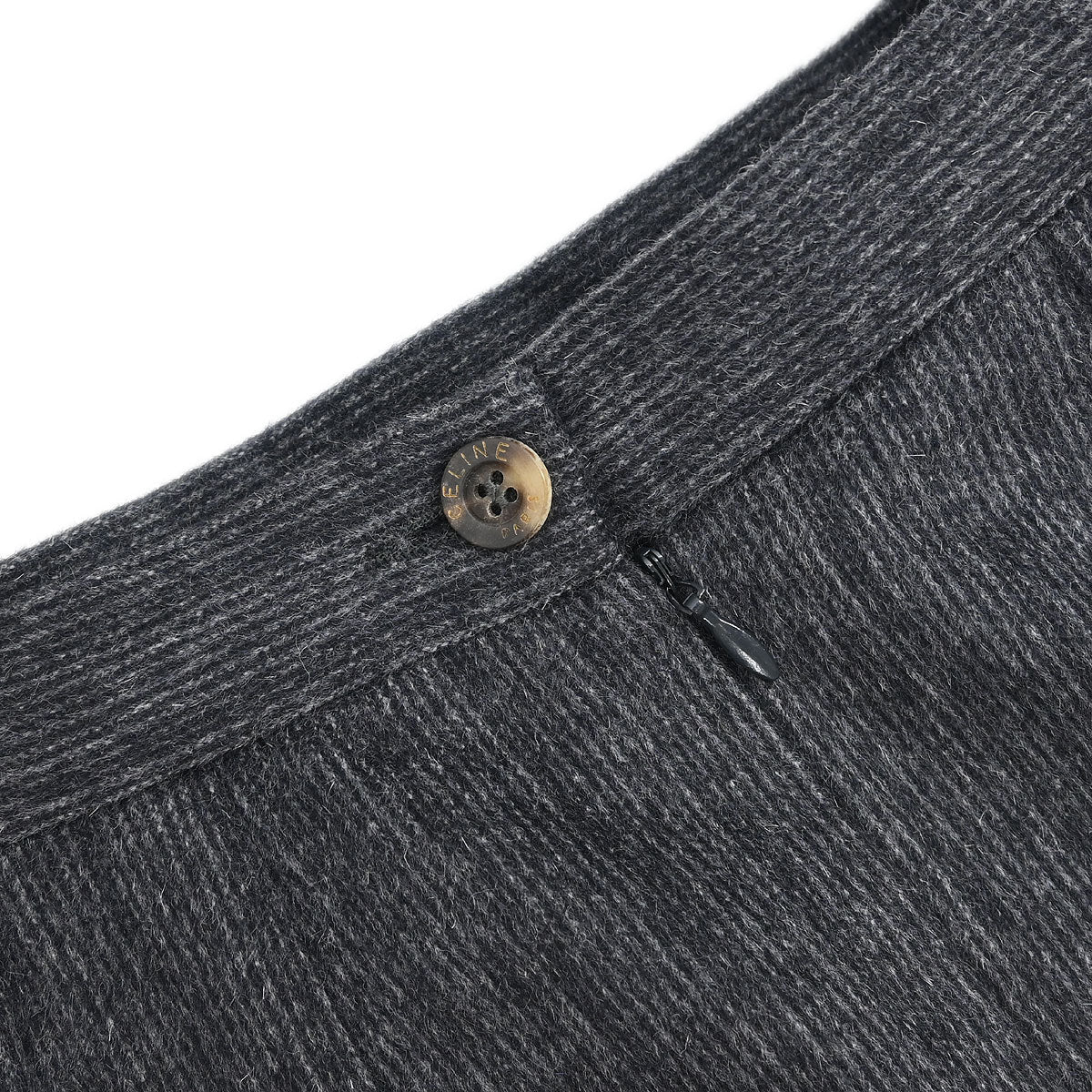 Celine Setup Suit Jacket Skirt Gray #38