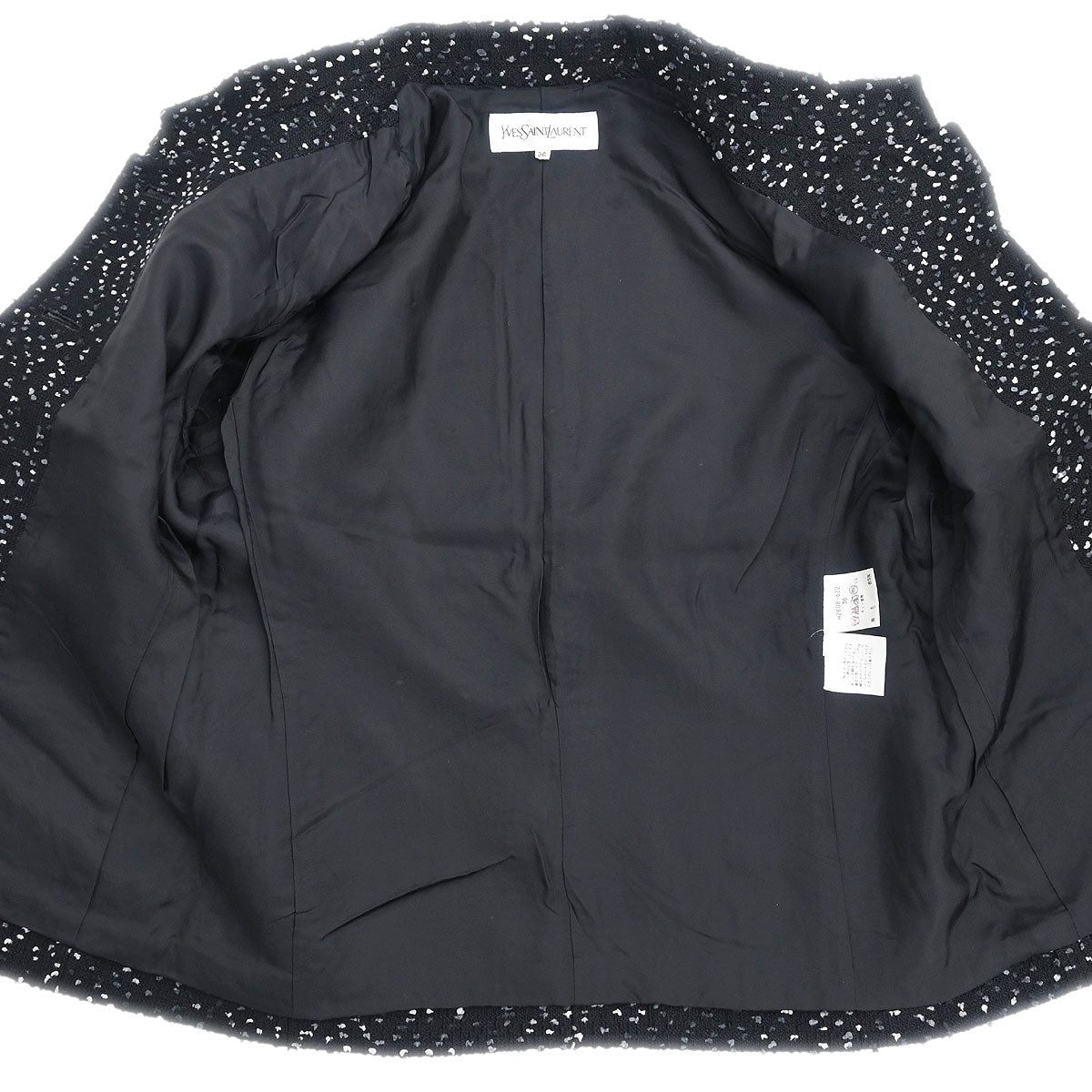 Yves Saint Laurent Setup Suit Jacket Skirt Black #3