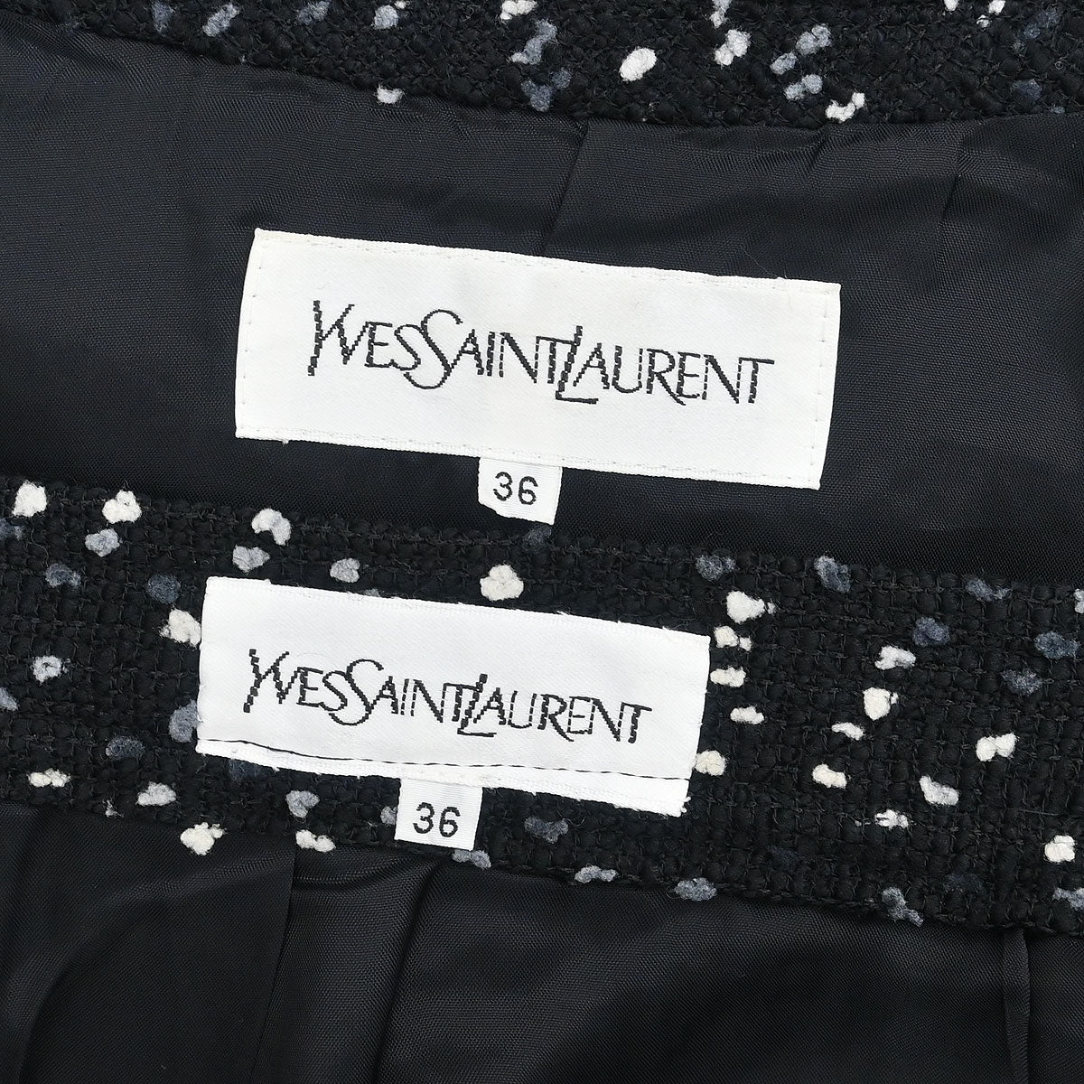 Yves Saint Laurent Setup Suit Jacket Skirt Black #3