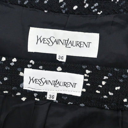 Yves Saint Laurent Setup Suit Jacket Skirt Black #3