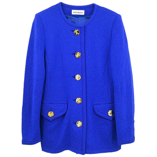 Yves Saint Laurent Colorless Jacket Blue #M