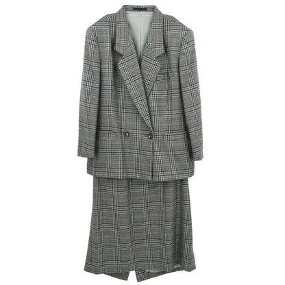 Burberrys Setup Suit Jacket Skirt Green #42–44 #44–46