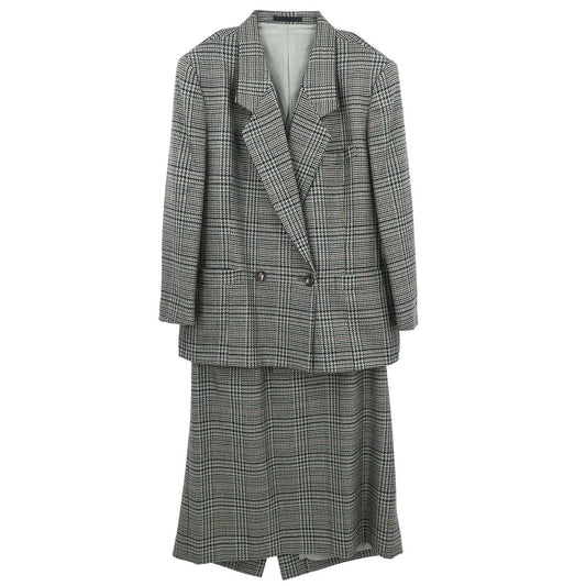 Burberrys Setup Suit Jacket Skirt Green #42–44 #44–46