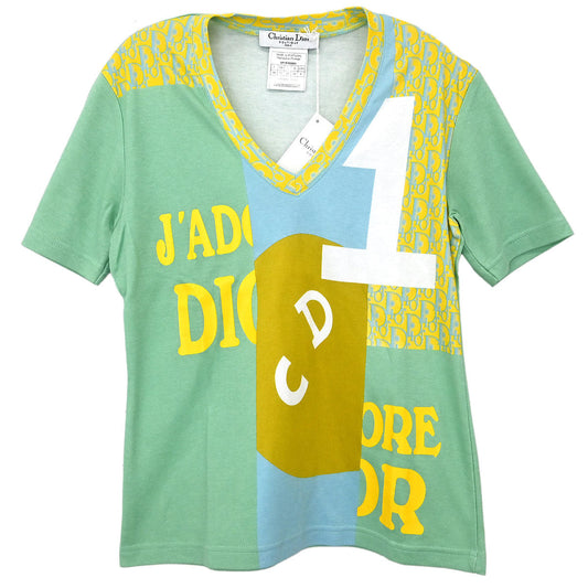 Christian Dior Short Sleeve T-shirt Top Light Green #38
