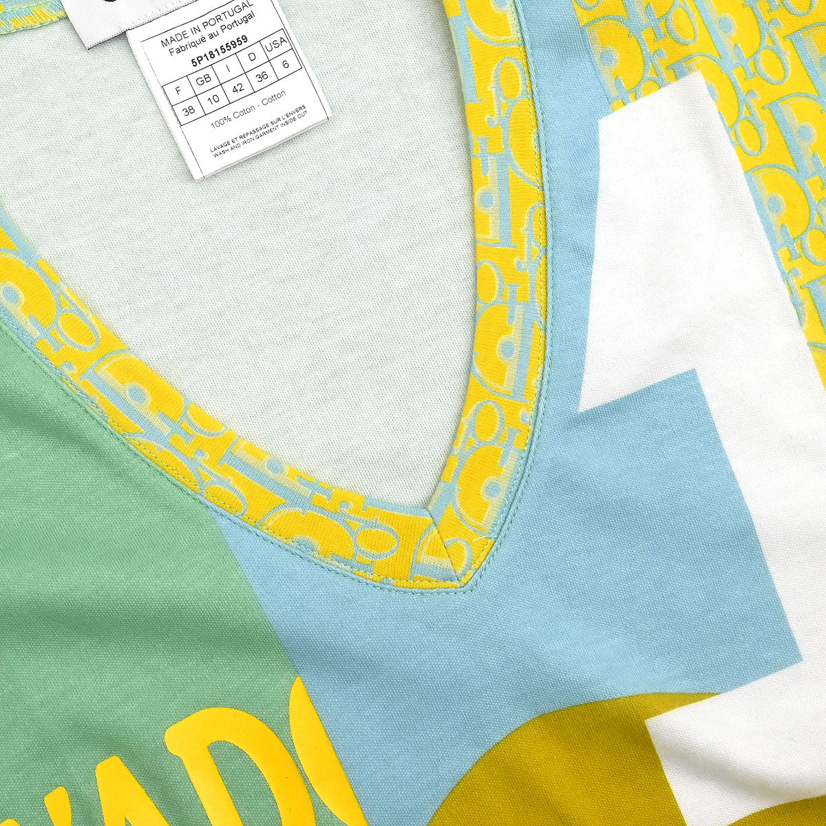 Christian Dior Short Sleeve T-shirt Top Light Green #38