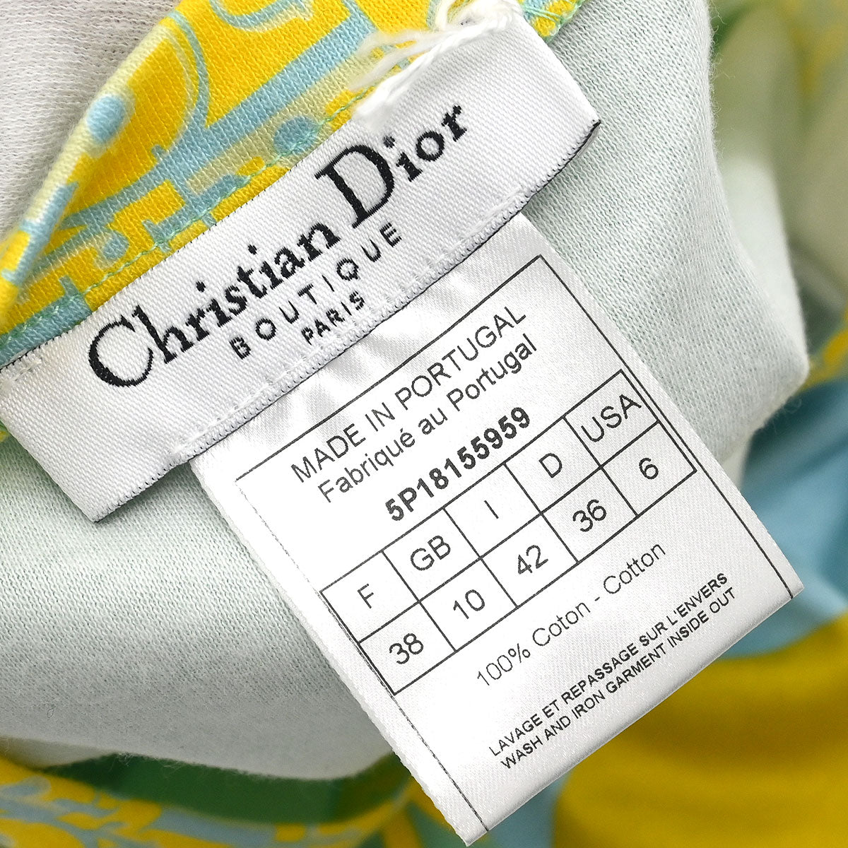 Christian Dior Short Sleeve T-shirt Top Light Green #38