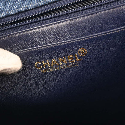 Chanel 1997-1999 Blue Denim Top Handle Handbag
