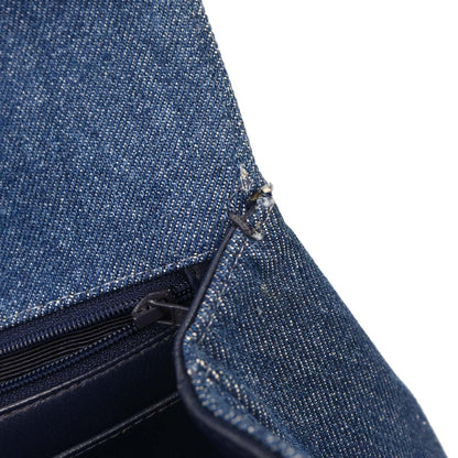 Chanel 1997-1999 Blue Denim Top Handle Handbag