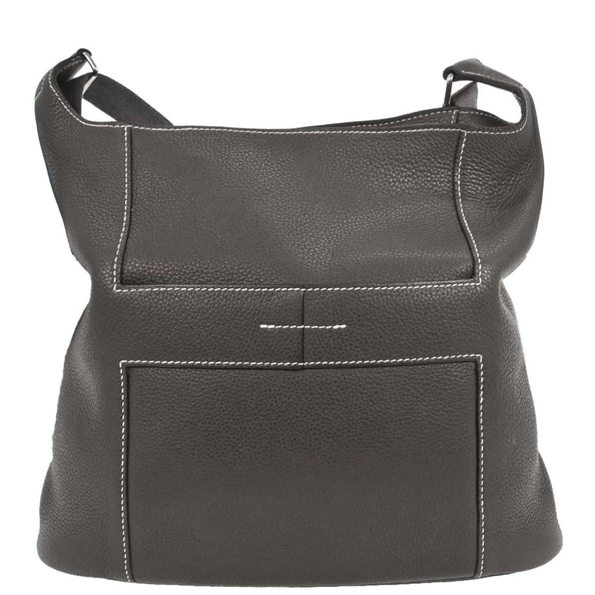 Hermes Graphite Taurillon Clemence Goodnews PM Shoulder Bag