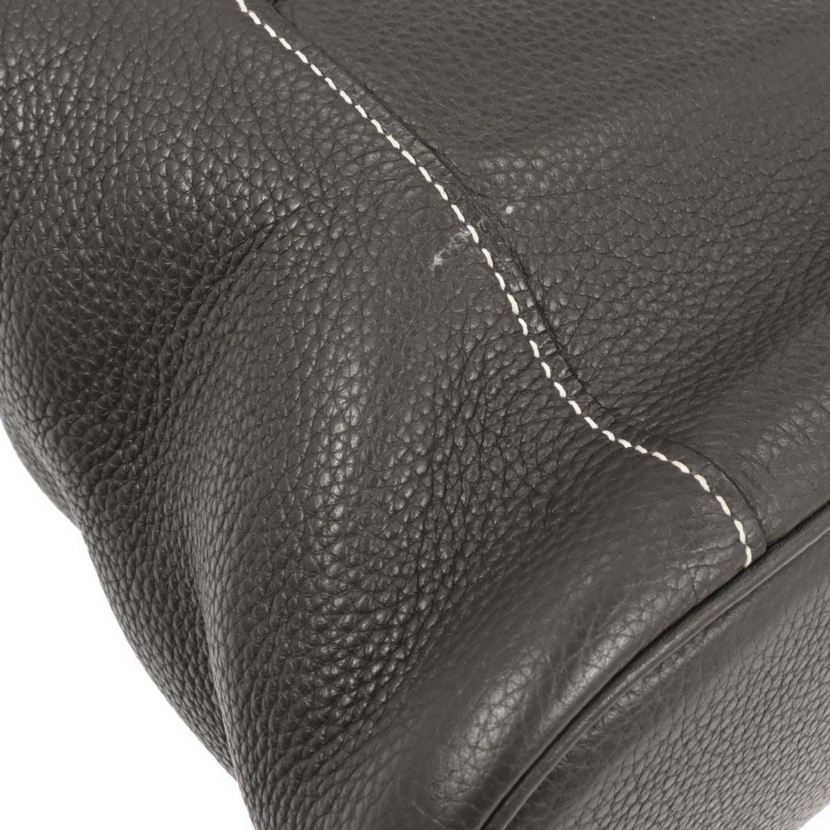 Hermes Graphite Taurillon Clemence Goodnews PM Shoulder Bag