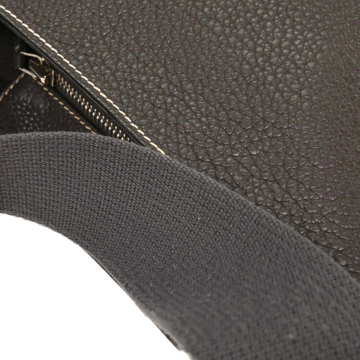 Hermes Graphite Taurillon Clemence Goodnews PM Shoulder Bag