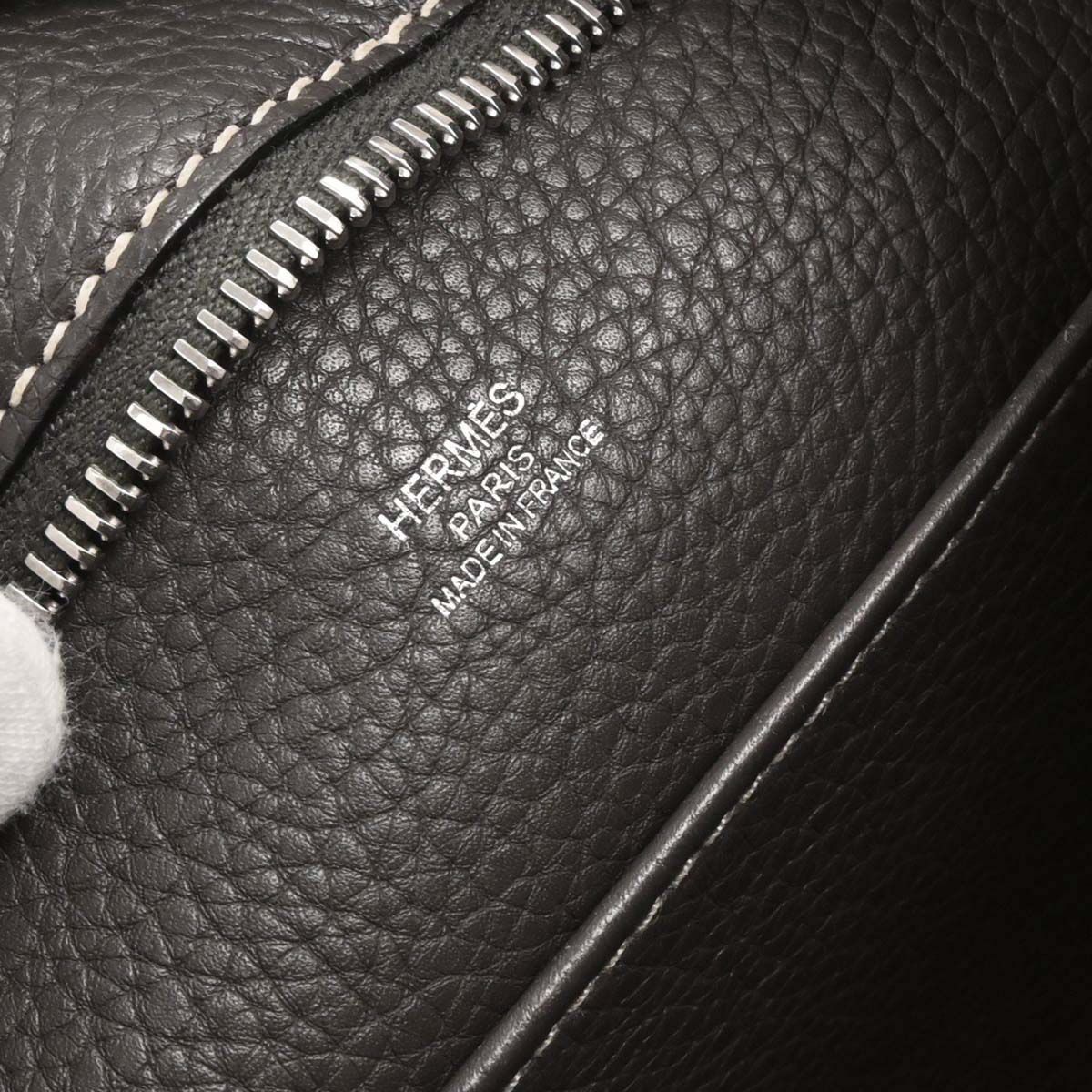 Hermes Graphite Taurillon Clemence Goodnews PM Shoulder Bag