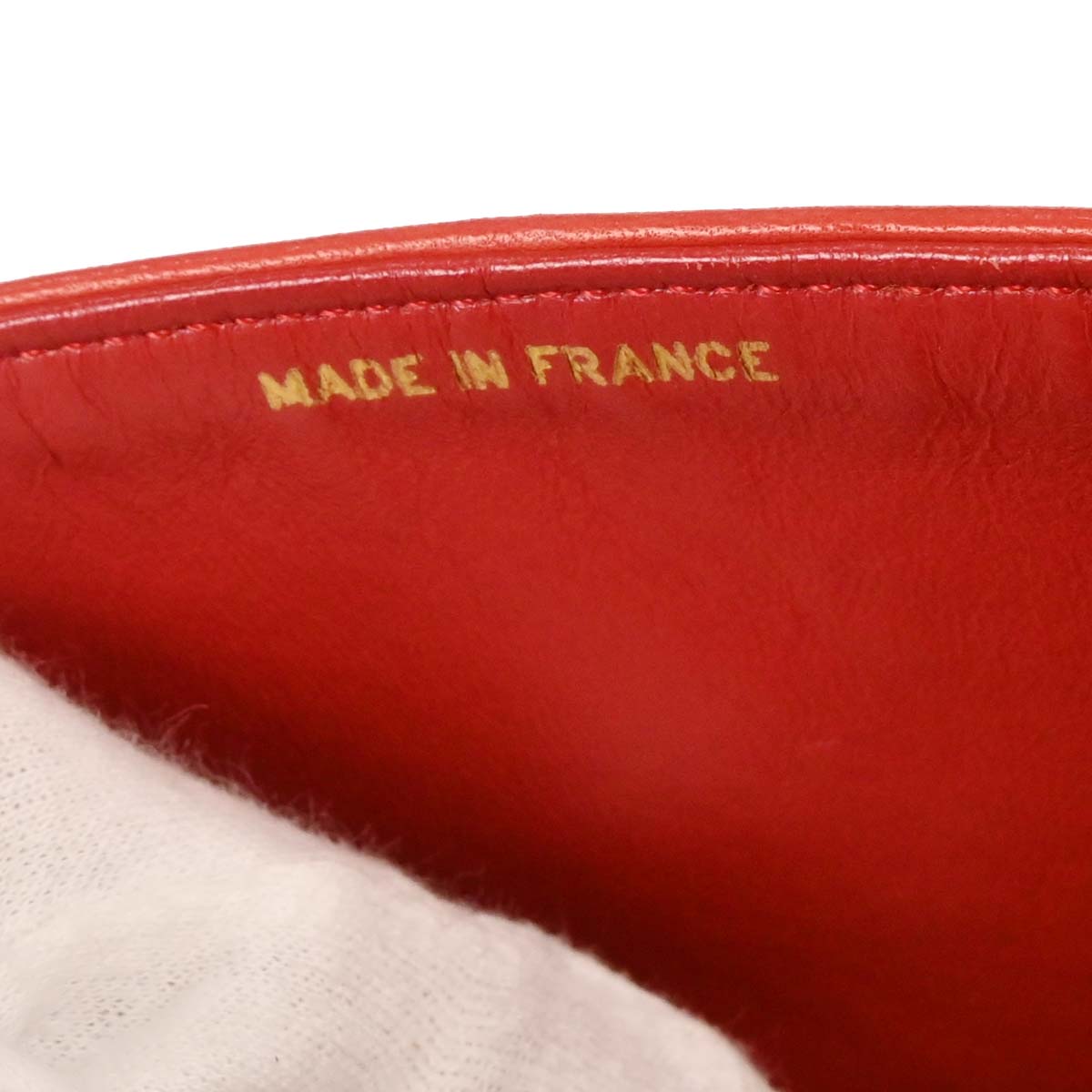 Chanel 1991-1994 Red Lambskin Medium Classic Double Flap Shoulder Bag