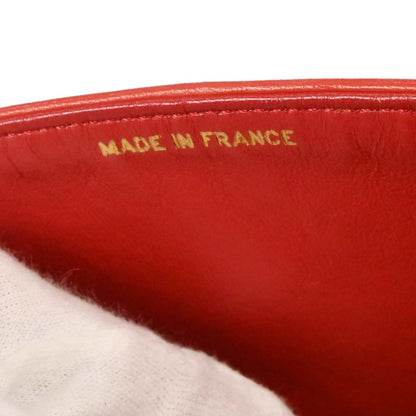 Chanel 1991-1994 Red Lambskin Medium Classic Double Flap Shoulder Bag