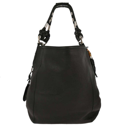 Gucci Black Techno Horsebit XL Hobo Bag