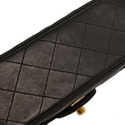 Chanel Black Lambskin Mini Classic Square Flap Shoulder Bag