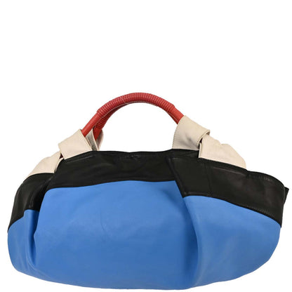 Loewe Blue Black White Red Lambskin Nappa Aire Tote Bag