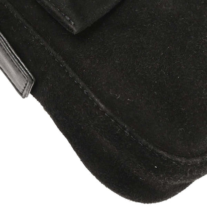 Fendi Black Suede Baguette Handbag