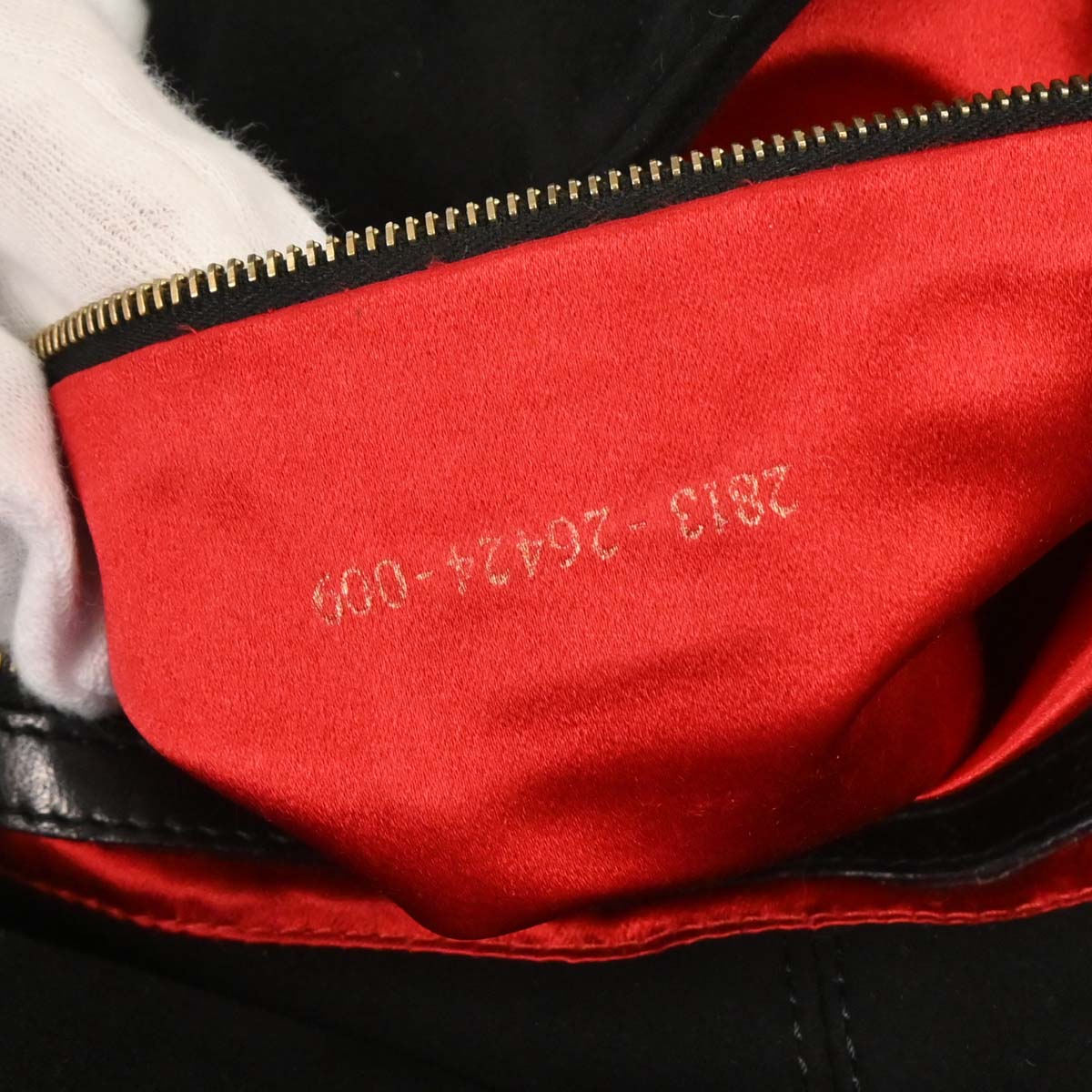 Fendi Black Suede Baguette Handbag