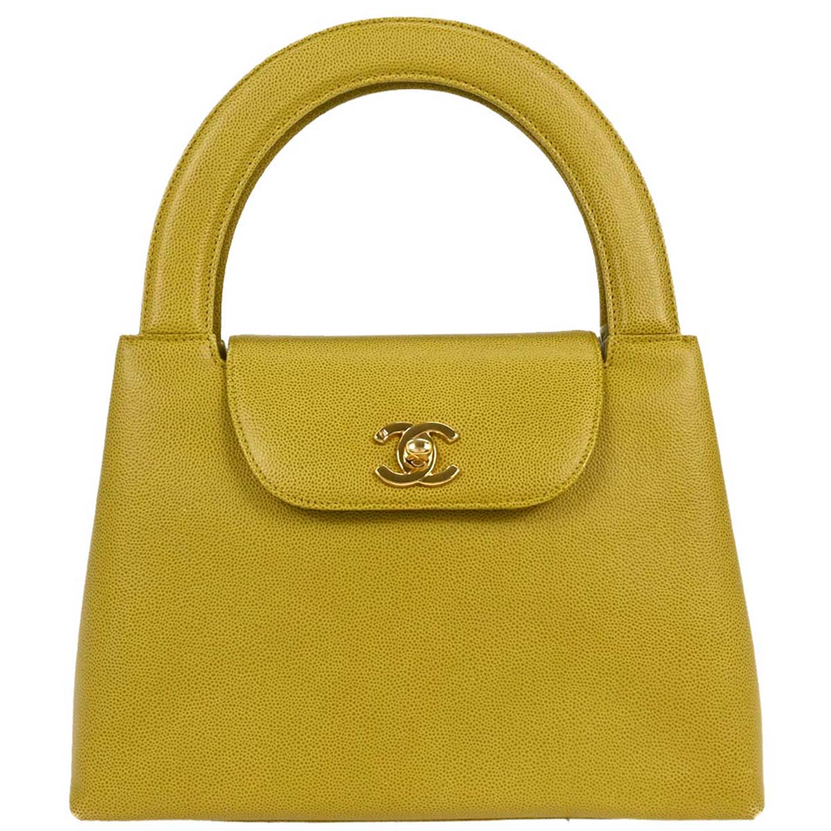 Chanel Yellow Caviar Handbag