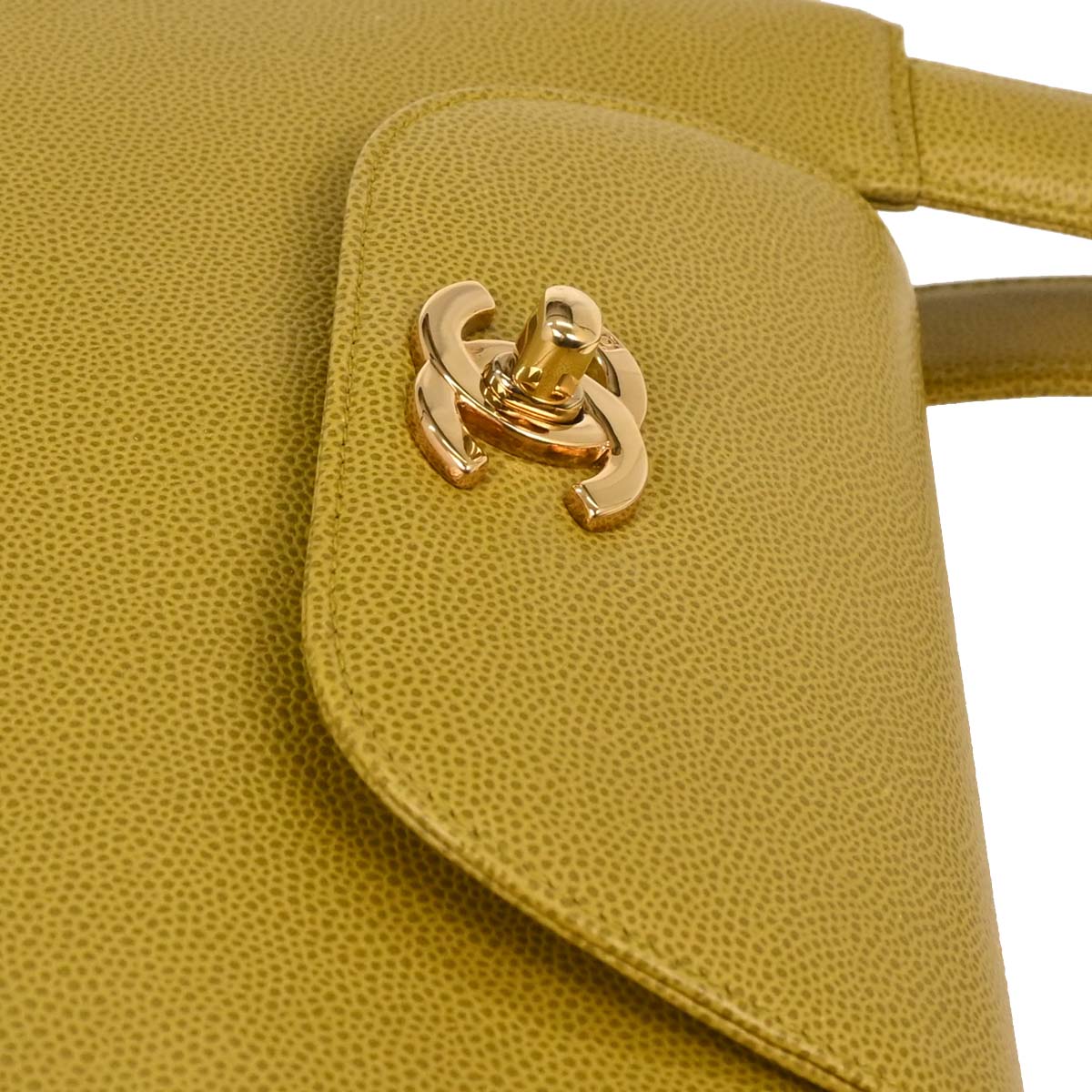 Chanel Yellow Caviar Handbag