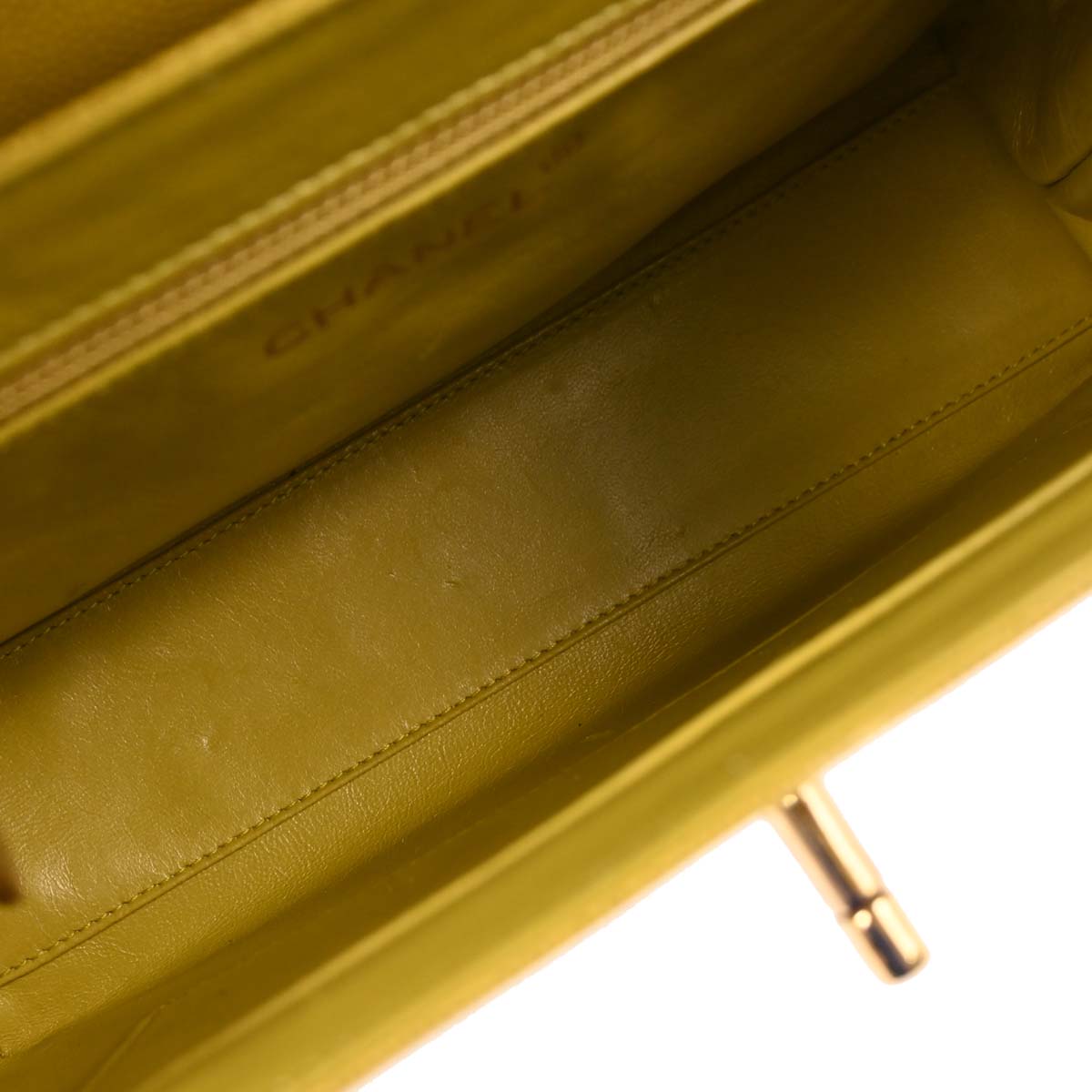 Chanel Yellow Caviar Handbag