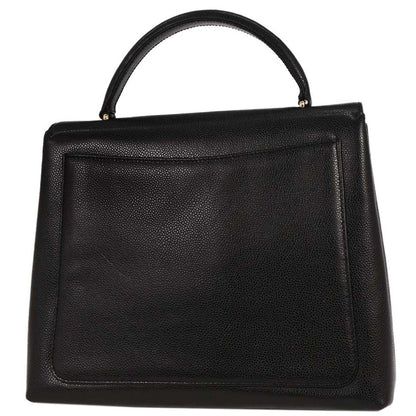 Chanel Black Caviar Top Handle Handbag