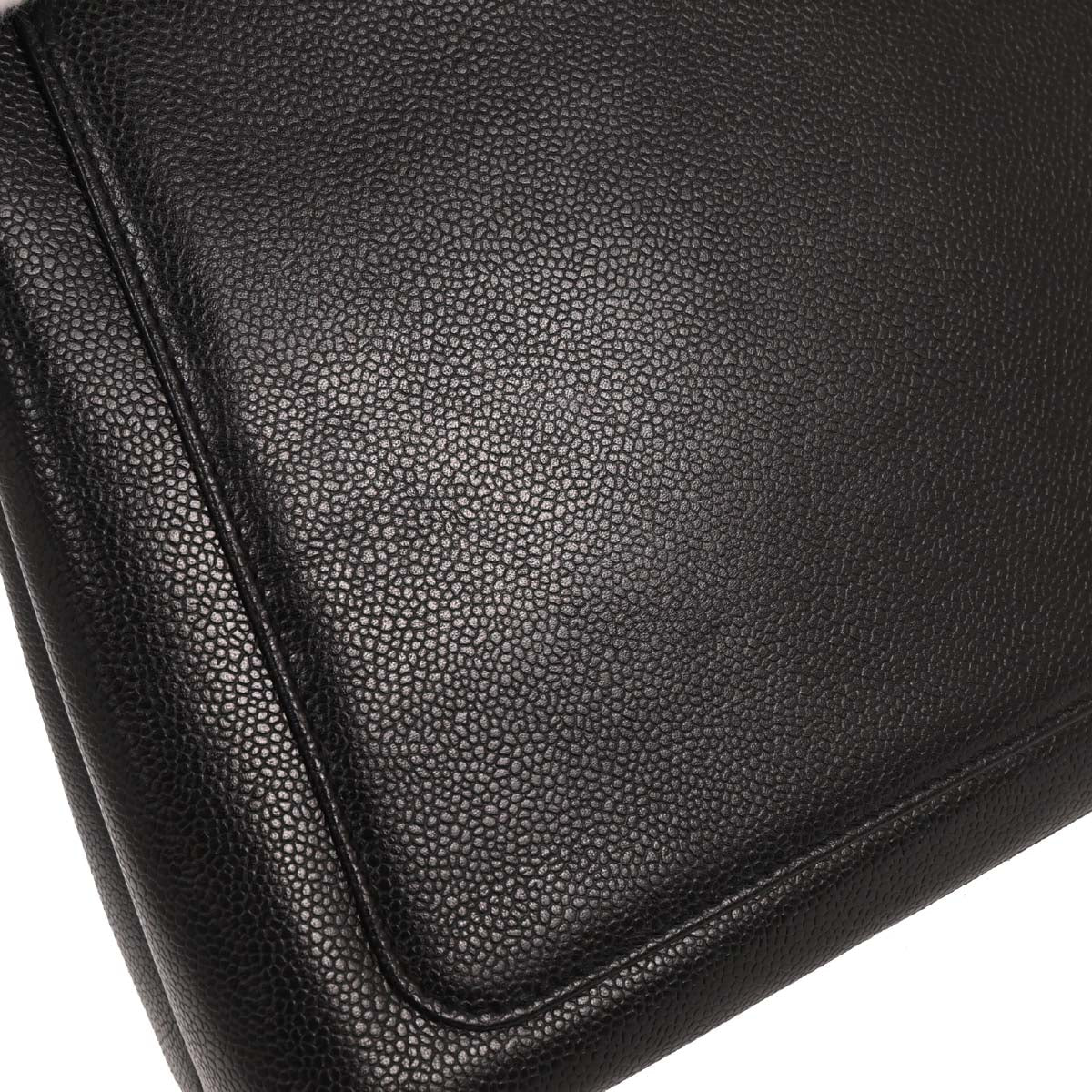 Chanel Black Caviar Top Handle Handbag