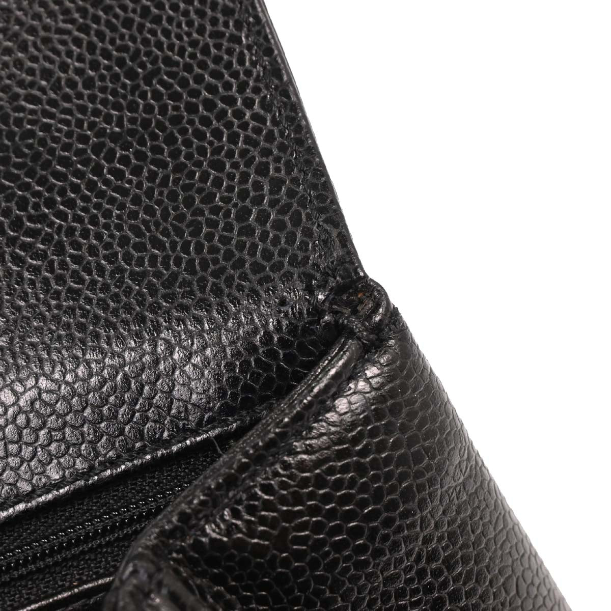 Chanel Black Caviar Top Handle Handbag