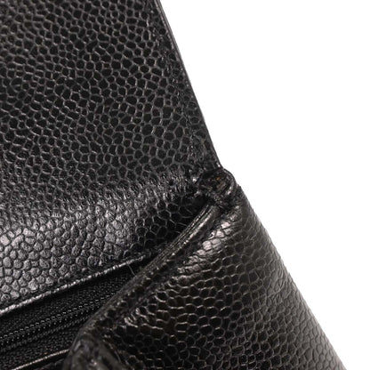 Chanel Black Caviar Top Handle Handbag