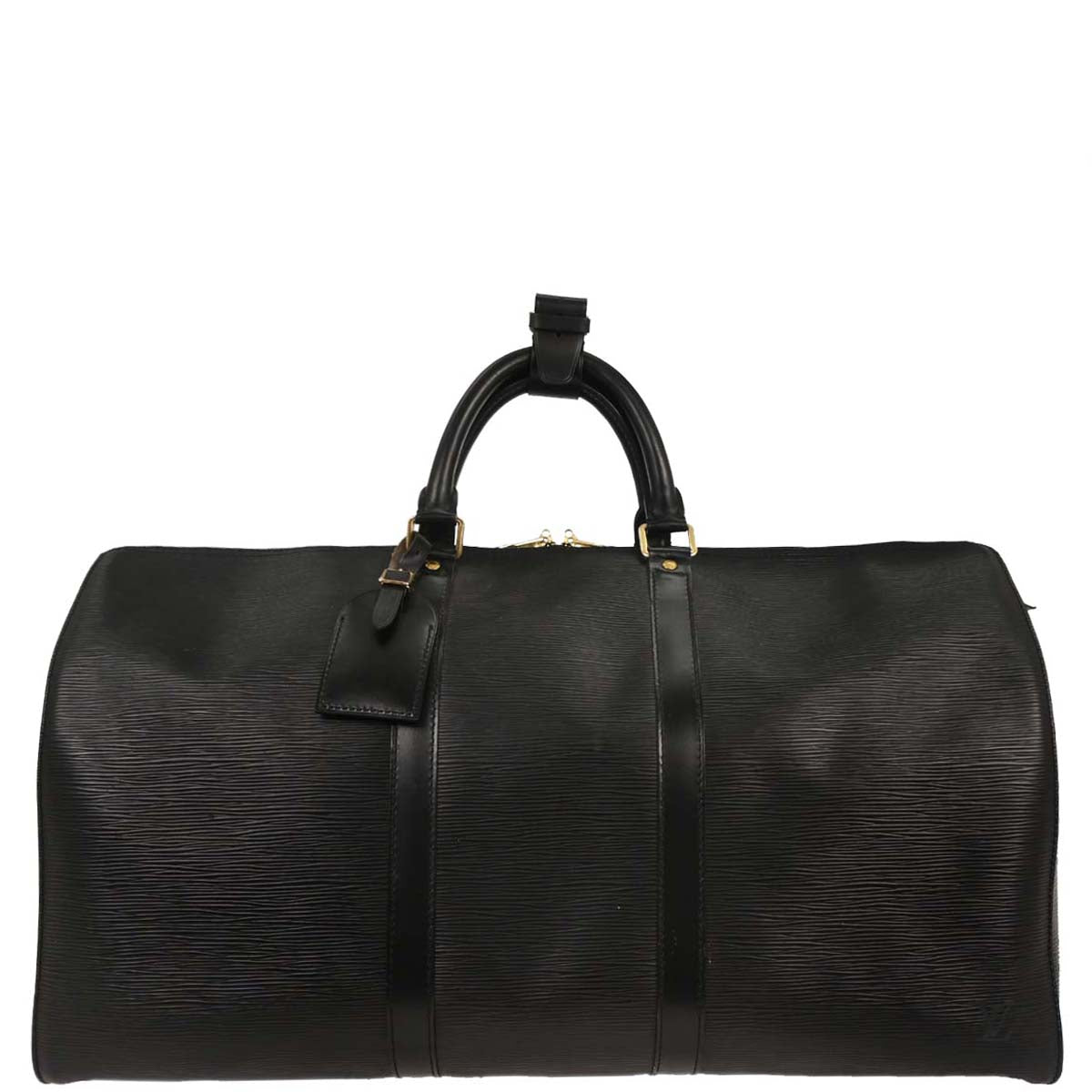 Louis Vuitton Black Epi Keepall 50 Travel Handbag M42962