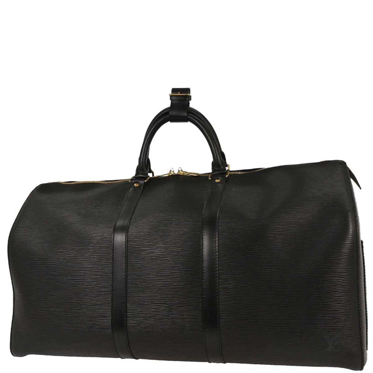 Louis Vuitton Black Epi Keepall 50 Travel Handbag M42962