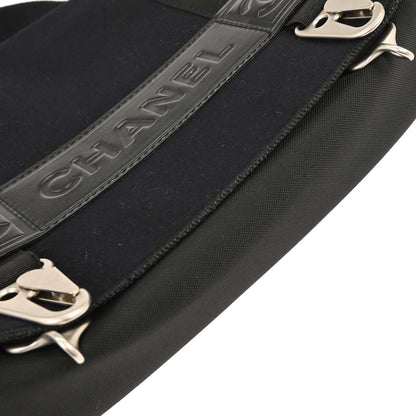 Chanel 2005-2006 Black Felt Sport Line 2way Shoulder Handbag