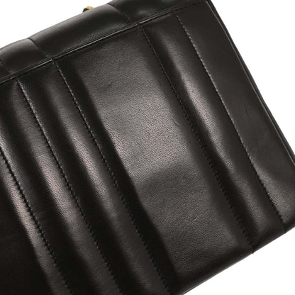 Chanel Black Lambskin Mademoiselle Straight Flap Shoulder Bag
