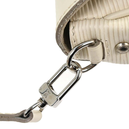 Louis Vuitton White Epi Pochette Montaigne Handbag M5929J