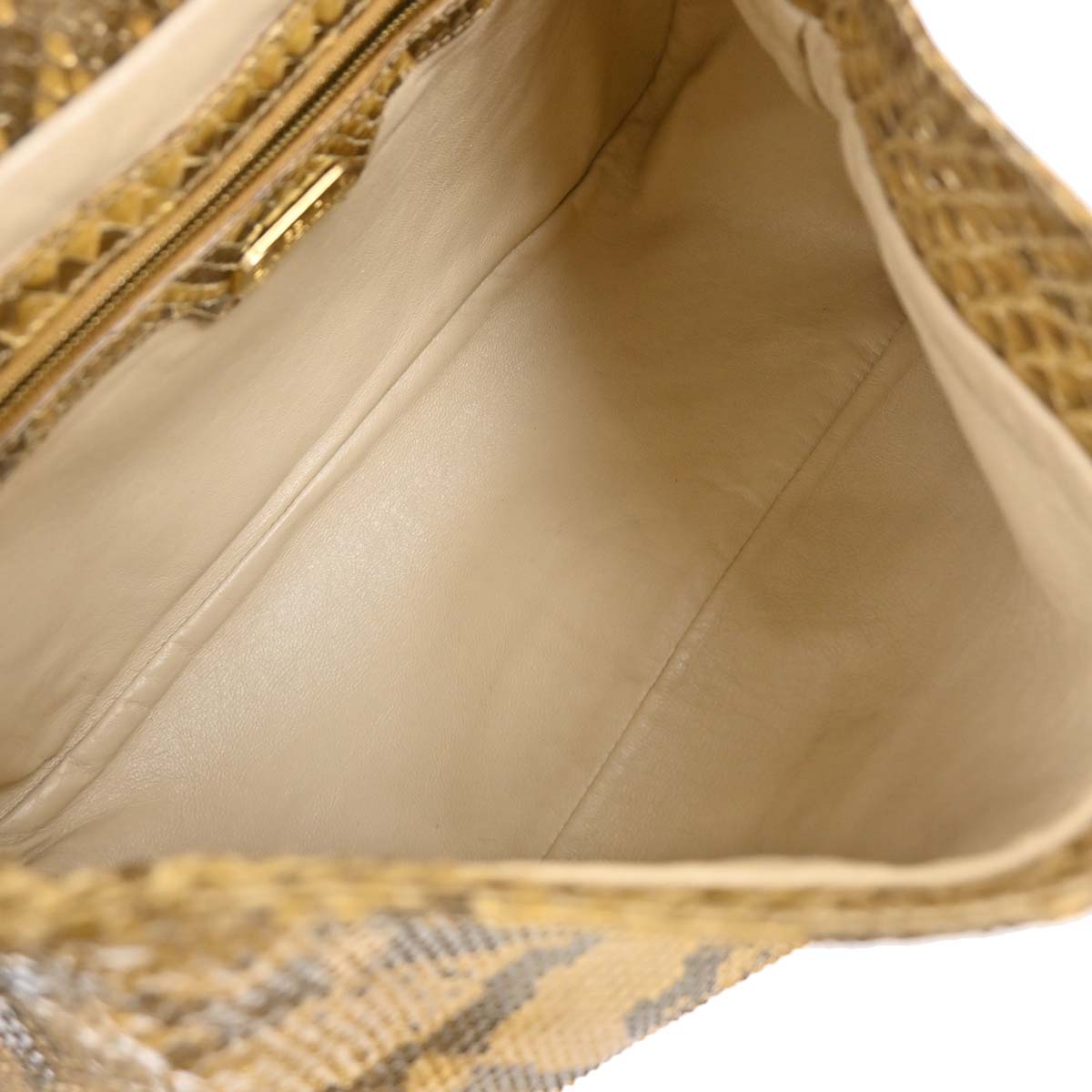 Fendi * Gold Python Mamma Baguette Handbag