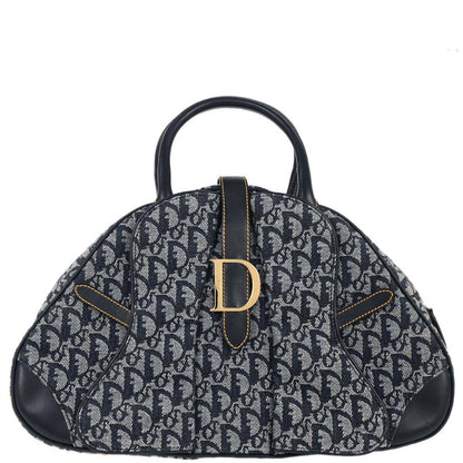 Christian Dior Navy Double Saddle Trotter Handbag