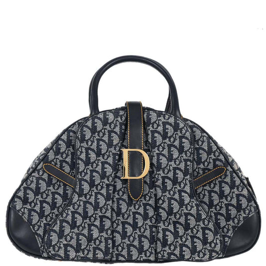 Christian Dior Navy Double Saddle Trotter Handbag