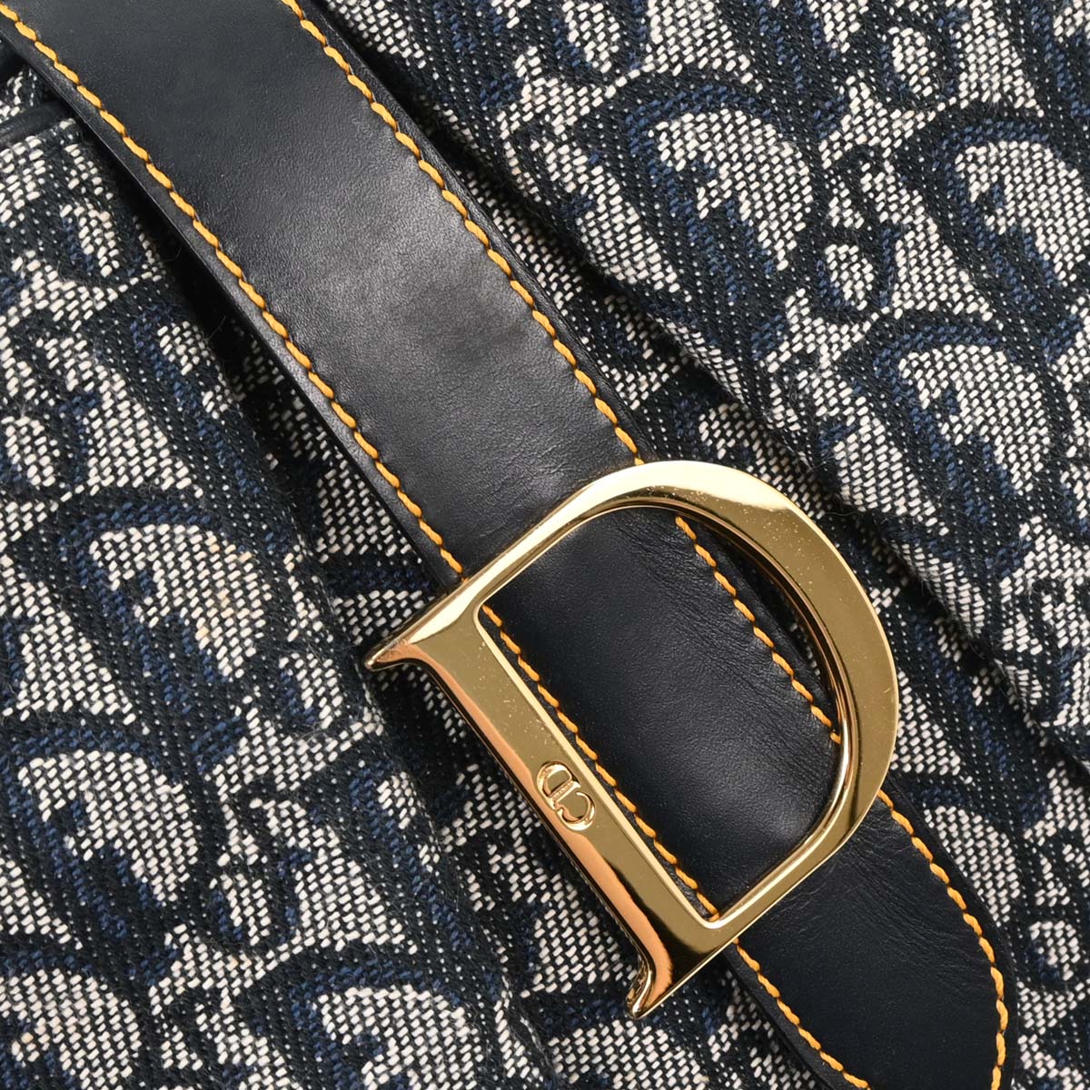 Christian Dior Navy Double Saddle Trotter Handbag