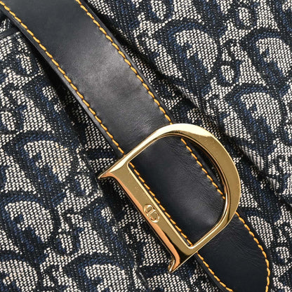 Christian Dior Navy Double Saddle Trotter Handbag