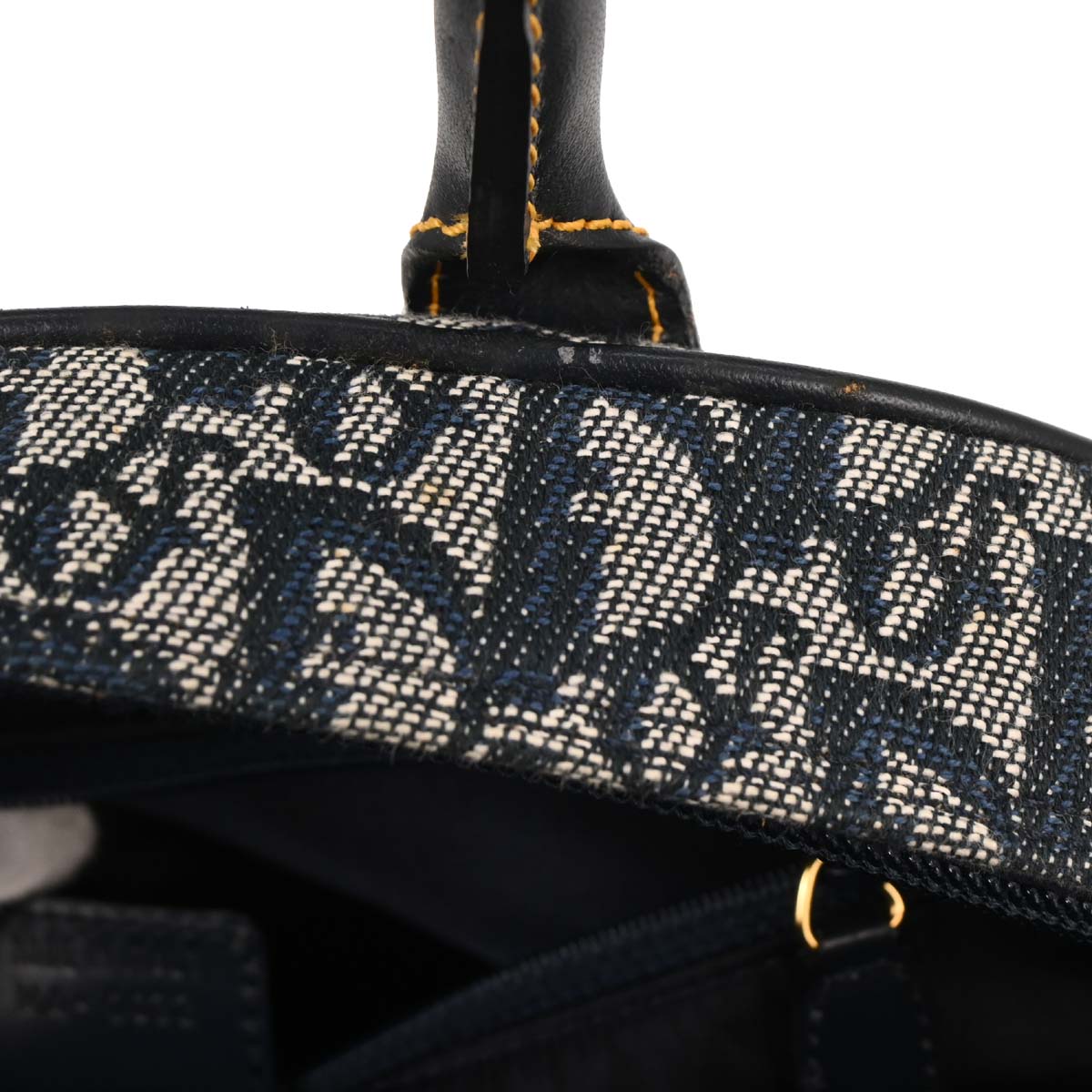 Christian Dior Navy Double Saddle Trotter Handbag