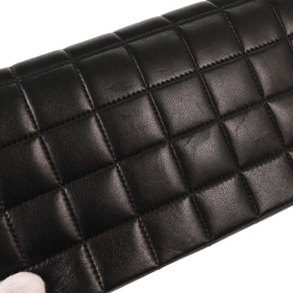 Chanel 2005-2006 Black Lambskin East West Choco Bar Shoulder Bag