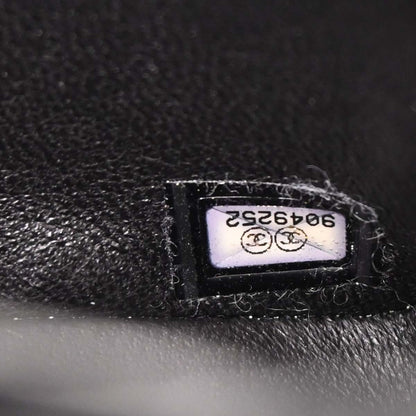 Chanel 2005-2006 Black Lambskin East West Choco Bar Shoulder Bag