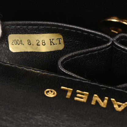 Chanel 2005-2006 Black Lambskin East West Choco Bar Shoulder Bag