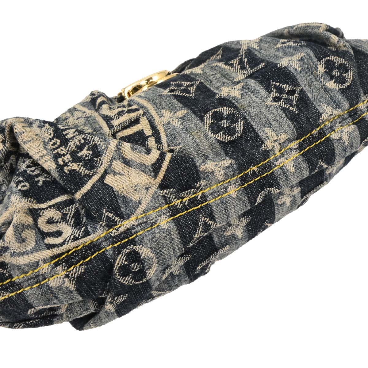 Louis Vuitton Blue Monogram Denim Mini Pleaty Raye Handbag M95333